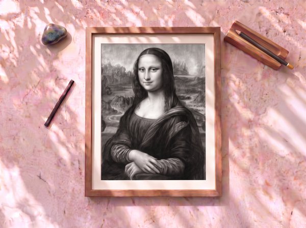 Retrato pintado de la Mona Lisa