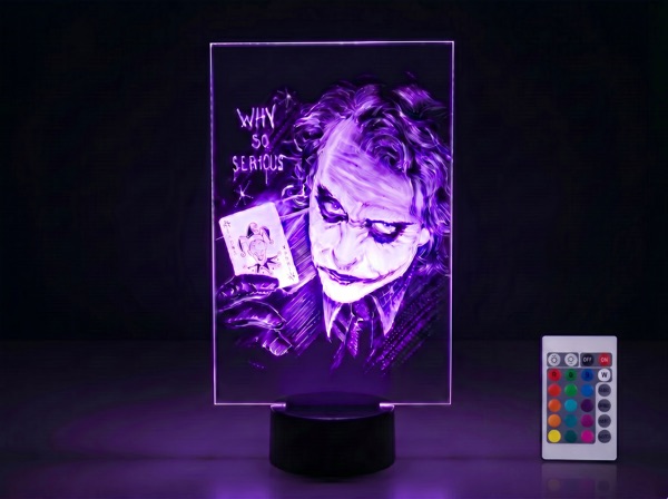 Retrato LED en acrílico del Joker, Costa Rica