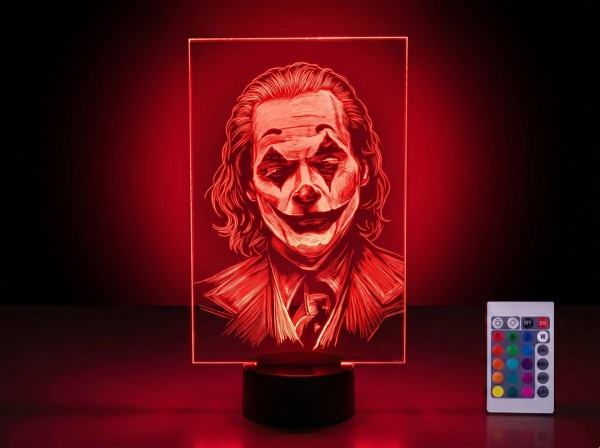 Retrato LED en acrílico del Joker, Costa Rica